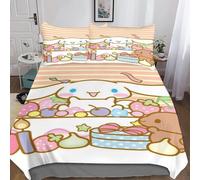 Housse De Couette Cinnamoroll Pour Enfant Fille, Parure De Lit Housses De Couettes En Microfibre Avec Motif Anime Parure De Couette Avec ¿¿Clair, Ensem