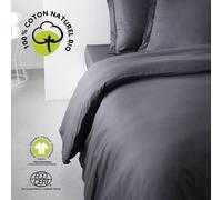 Housse de couette cotonTODAY, 240 x 260 cm, Fusain, 100% Coton 57 fils