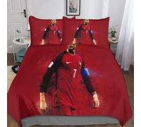 Housse De Couette Cristiano Ronaldo Du Taies D'oreiller, D Football Parure De Lit Ensemble De Literie En Microfibre Avec ¿¿Clair Housses De Couettes Po