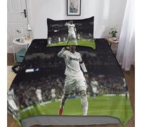Housse De Couette Cristiano Ronaldo Imprim¿¿ Motif Football Parure De Lit Housses De Couettes Avec Taies D'oreiller D Imprim¿¿ Literie En Microfibre,Pou