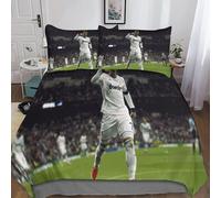 Housse De Couette Cristiano Ronaldo Imprim¿¿ Motif Football Parure De Lit Housses De Couettes Avec Taies D'oreiller D Imprim¿¿ Literie En Microfibre,Pou