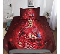 Housse De Couette Cristiano Ronaldo Imprim¿¿ Motif Parure De Lit Avec D'oreiller D Football De Imprim¿¿ Literie En Microfibre,Housses De Couettes Pour A