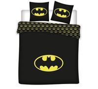 Aymax! Parure de lit double Batman Logo, Housse de couette 240x220cm+2 taies 63x63cm, 100% polyester