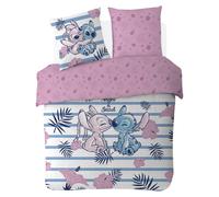 Housse De Couette Disney Angel Et Stitch Coton Rose 140X200 63X63