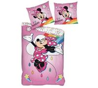 Housse de couette - Disney - Minnie Mouse - 200 x 140 cm - Microfibre - Rose et blanc