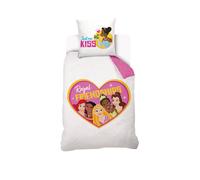 Housse De Couette Disney Princesses Cœur Coton Blanc 140X200 63X63