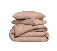 Housse de couette double NOA 200 x 200 cm, poudre rose, coton, Clarysse
