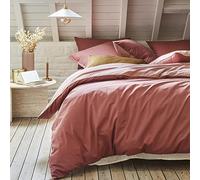 Housse de Couette en Coton Bicolore, Bons Jours, Etincelle Rose, 260x240 cm, Essix
