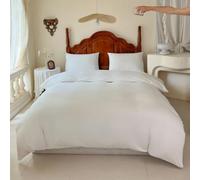 Housse de couette en jersey imperméable avec fermeture éclair - Pour lit king size - Imperméable - Hypoallergénique, anti-acariens - Lavable - Avec fermeture éclair - Blanc - 220 x 230 cm