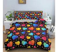 Housse de couette en microfibre avec taies d'oreiller, ensemble de literie géométrique abstraite, King complet pour chambre d'enfant et d'adolescent 10