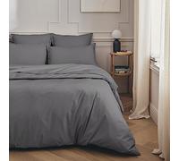 Housse de Couette en Percale de Coton, Première, Basalte, 240x220 cm, Essix