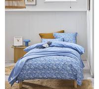 Housse De Couette Enfant Imprimée En Percale De Coton, Petit Reveur Bleu 140X200