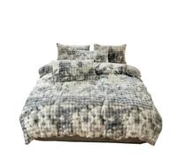 Housse de Couette,Ensemble de literie Chaud et Doux à Bulles pour l'hiver, Drap-Housse épais à Motifs de Dessins animés pour dortoir, kit de Housse de Couette pour la Maison