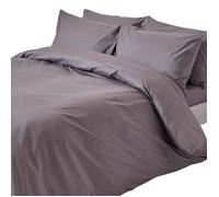Housse de Couette - Essentiel - Gris foncé - 100% coton égyptien - Hypoallergénique - 135 x 200 cm