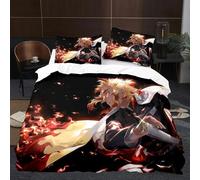 Housse De Couette Et Taie D'oreiller Motif Demon Slayer 3d, Parure De Lit Pour Adolescent, Housse De Couette Ultra Douce