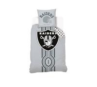 Housse De Couette Football Américain Nfl Los Angeles Raiders Coton Gris 140X200 63X63