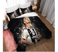Housse De Couette Football Cristiano Ronaldo Ensemble De Literie pour Enfants Adultes comme Cadeau De Vacances-220x240cm