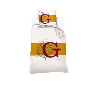 Housse De Couette Harry Potter Gryffondor Coton Blanc 140X200 63X63