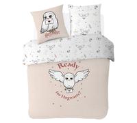 Housse De Couette Harry Potter Hedwige Coton Ecru 200X200 63X63