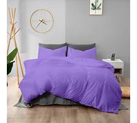 Housse de Couette imperméable Doux et Confortable Protège Couette imperméable hypoallergénique étanche Waterproof Duvet Protector (Violet,260 x 240 cm)