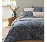 Housse de couette imprimée en lyocell, MARGOT - Origin - 240 x 220 cm - Bleu et beige