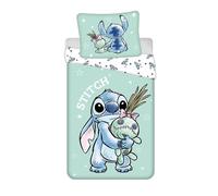 Stitch Buddies Housse de Couette 140x200 + Taie 100% Coton Disney Cadeau