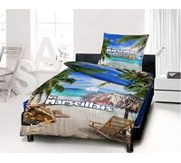 Housse De Couette Les Marseillais Au Soleil 140 X 200 cm + 1 Taie d'oreiller 63 X 63 cm