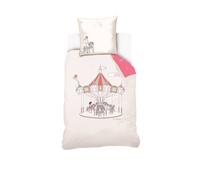Housse De Couette Lili Gaufrette Carrousel Coton Ecru 140X200 63X63