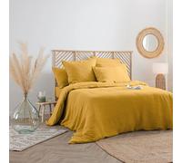 Housse de Couette Lin Adorable 260x240cm Jaune Ocre