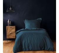 Douceur d'Intérieur Housse de Couette Lina 140 x 200 cm 100 % coton Bleu