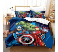 Housse de couette Marvel Hero The Avengers - 200X200cm - Multicolore - Bleu - Synthétique - Chambre