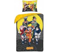 Halantex Parure de lit Naruto 5 personnages Coton 140x200 + taie 70x90 Multicolore
