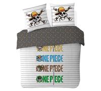 Housse De Couette One Piece Logo Marinière Coton Blanc 220X240 63X63