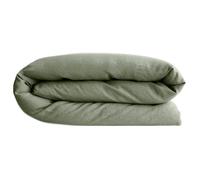 Housse de couette PALACE pur coton lavé 240x220 cm uni vert sauge