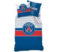 Housse de couette Paris Saint Germain Réversibe bleu et blanc
