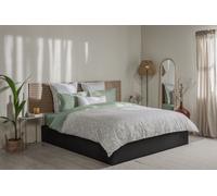 Housse de couette Percale de coton Emma 260x240 - Vert Eucalyptus & Beige