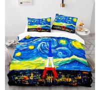 Housse De Couette Personnes Garcon Paris Tour Eiffel X Cm Parure De Lit + X Taies D'oreiller Xcm Microfibre Parure Lit X Doux Confortable