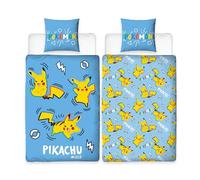 Parure de lit - POKEMON - Pikachu - Microfibre - 1 housse de couette 140 x 200 cm + 1 taie 63 x 63 cm