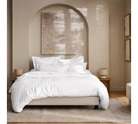 Housse de Couette Prestige 100% Satin de Coton Peigné 120 Fils/cm² Coton Pur (Blanc Optique, Housse de Couette 260 x 240 cm)