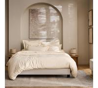 Housse de Couette Prestige 100% Satin de Coton Peigné 120 Fils/cm² Coton Pur (Crème, Housse de Couette 260 x 240 cm)