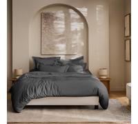 Housse de Couette Prestige 100% Satin de Coton Peigné 120 Fils/cm² Coton Pur (Graphite, Housse de Couette 240 x 220 cm)