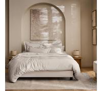 Housse de Couette Prestige 100% Satin de Coton Peigné 120 Fils/cm² Coton Pur (Sable, Housse de Couette 260 x 240 cm)