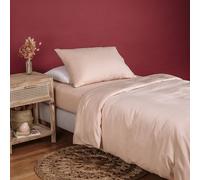Housse De Couette Pur Coton Bio Pour Lit 1 Personne Rose Nude 140X200