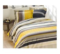 Housse de couette - Queenie - 220x240 cm - 100% Coton - Motifs Jaunes - 2 Taies 63x63 cm