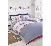 Housse de couette - RAPPORT - Beach Hut - Réversible 2 en 1 - Motif huttes de plage - Lavable en machine