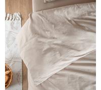 Housse De Couette Satin De Coton Bio Lavé 1 Personne Lin 140X200