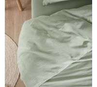 Housse De Couette Satin De Coton Bio Lavé 1 Personne Tilleul 140X200