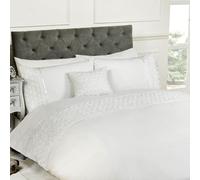 Rapport Parure Housse De Couette 1 Personne Blanc Polycoton Limoges Rose Ruffle