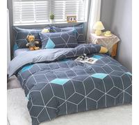 Housse de couette style écossais simple pour l'automne, 220x240, 1 pièce, pour lit double, queen ou king size, literie à carreaux f01-8yidukongjian