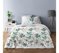 Housse de Couette + Taie(s) Summer Flower Pur Coton - Finition Rabat